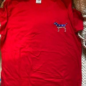 Women’s medium PINK red white blue tee